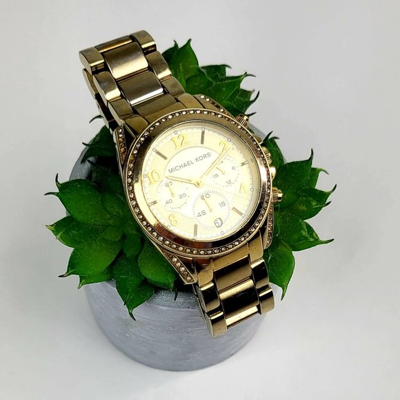 Women's Michael Kors Chronograph Crystal Watch - Picture 1 of 5